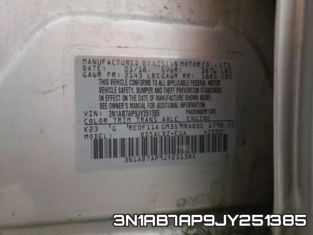 3N1AB7AP9JY251385 фото 2