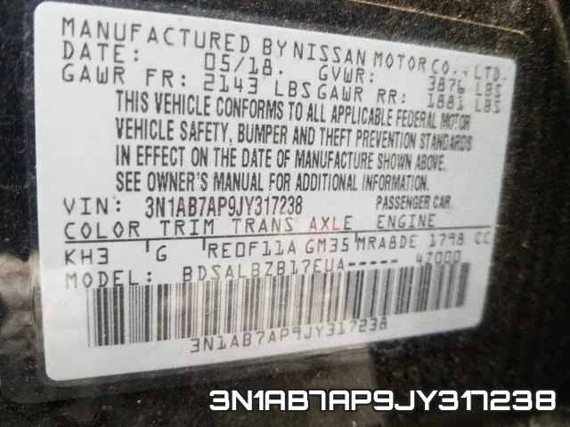 3N1AB7AP9JY317238 фото 2