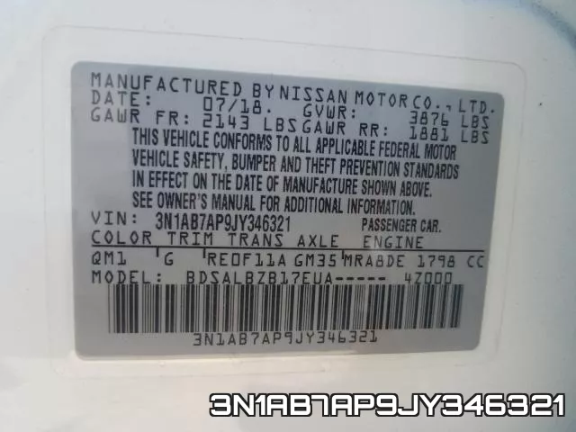 3N1AB7AP9JY346321 фото 2