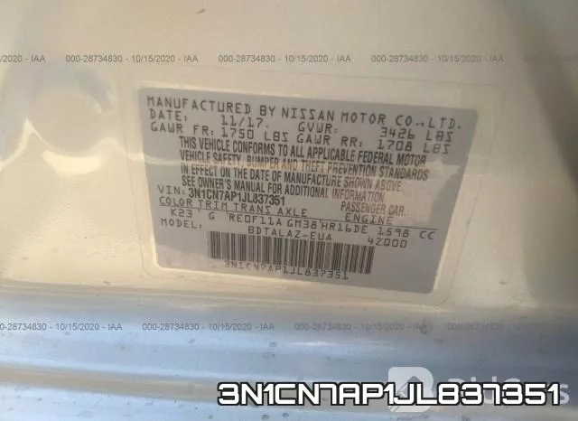 3N1CN7AP1JL837351 фото 10