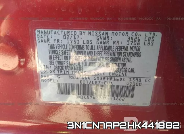 3N1CN7AP2HK441882 фото 10