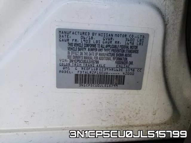 3N1CP5CU0JL515799 фото 2