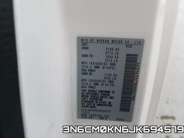 3N6CM0KN6JK694579 фото 2
