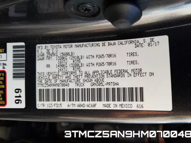 3TMCZ5AN9HM070048 фото 2