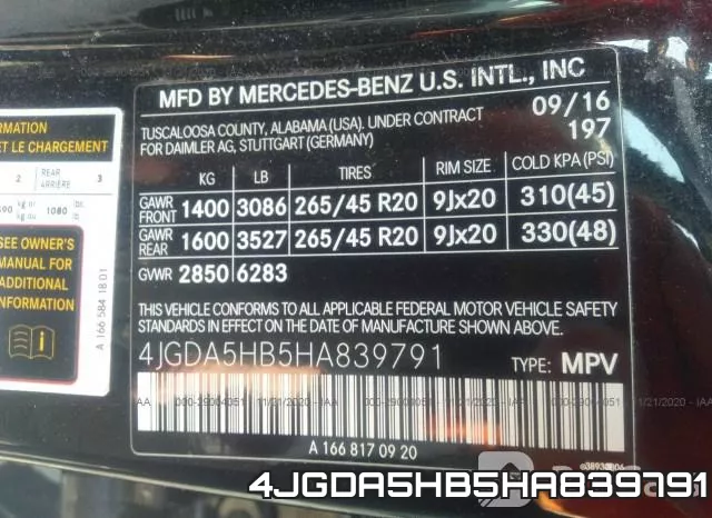4JGDA5HB5HA839791 фото 10