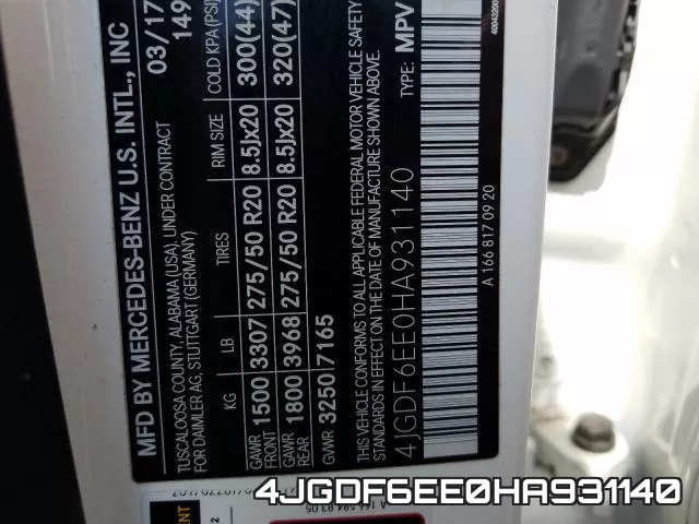 4JGDF6EE0HA931140 фото 2