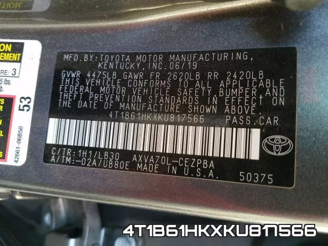 4T1B61HKXKU817566 фото 2