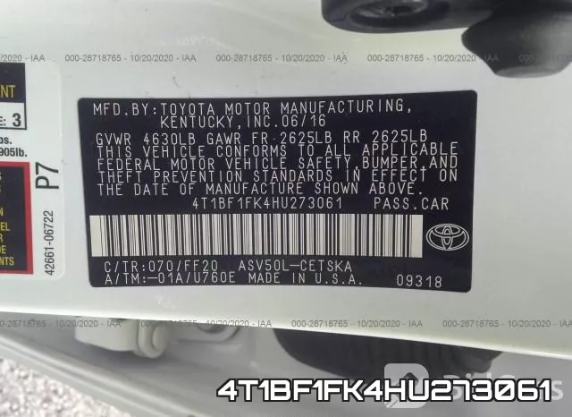 4T1BF1FK4HU273061 фото 10