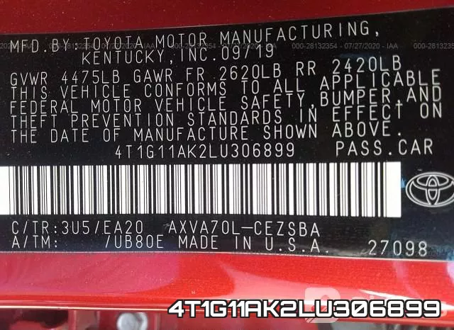 4T1G11AK2LU306899 фото 10