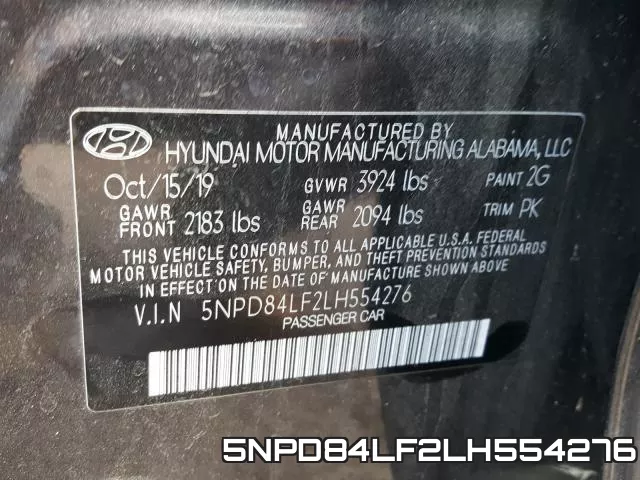 5NPD84LF2LH554276 фото 2