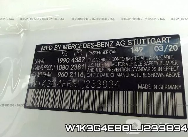 W1K3G4EB8LJ233834 фото 10