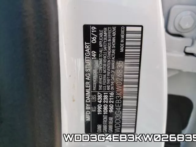 WDD3G4EB3KW026835 фото 2