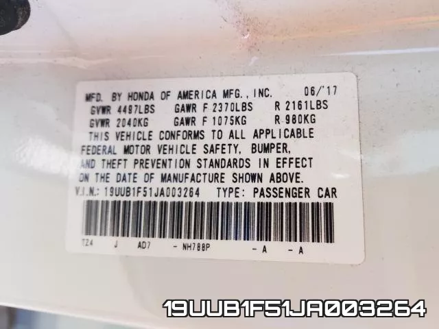 19UUB1F51JA003264 фото 2