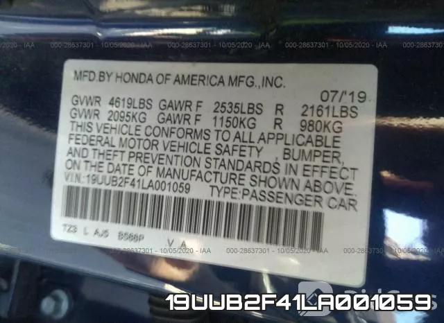19UUB2F41LA001059 фото 10