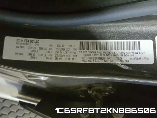 1C6SRFBT2KN886506 фото 2