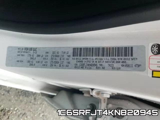 1C6SRFJT4KN820945 фото 2