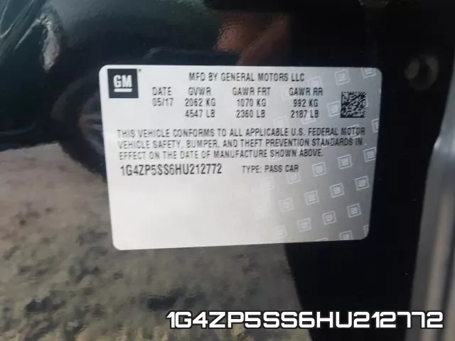1G4ZP5SS6HU212772 фото 2