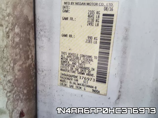 1N4AA6AP0HC376973 фото 2