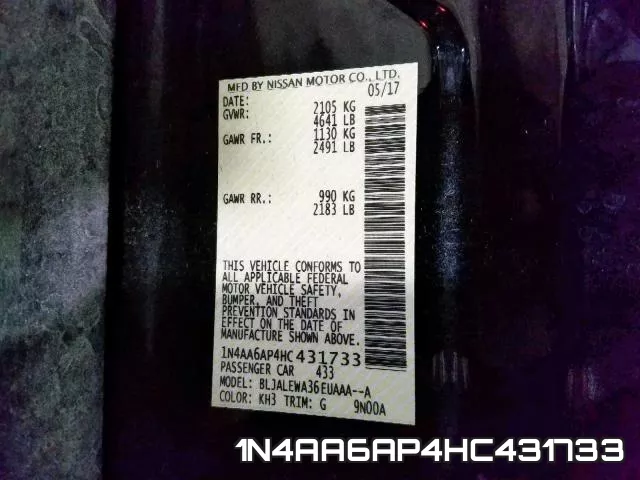 1N4AA6AP4HC431733 фото 2