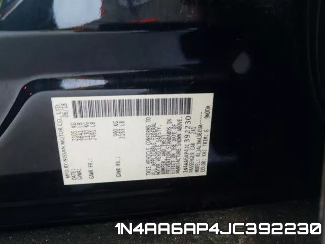 1N4AA6AP4JC392230 фото 2