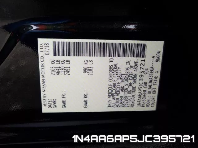 1N4AA6AP5JC395721 фото 2