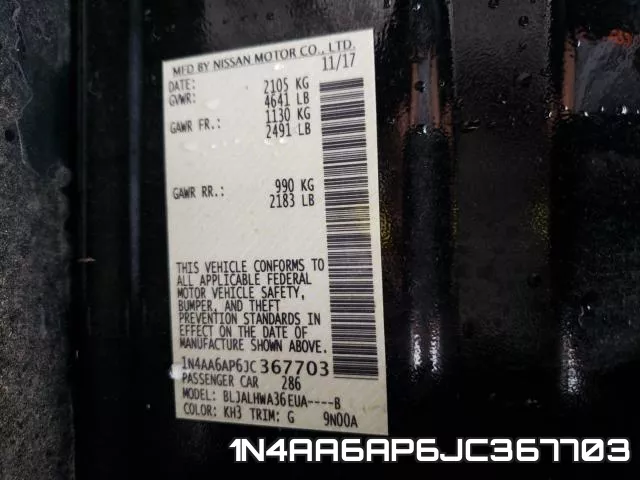 1N4AA6AP6JC367703 фото 2