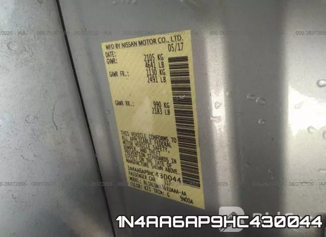 1N4AA6AP9HC430044 фото 10