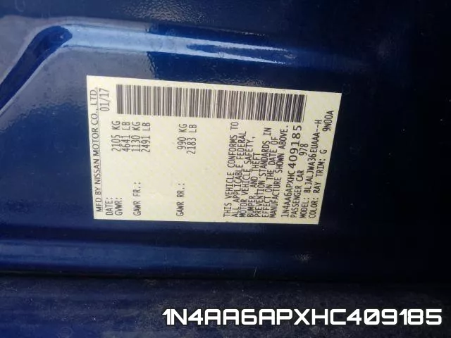 1N4AA6APXHC409185 фото 2