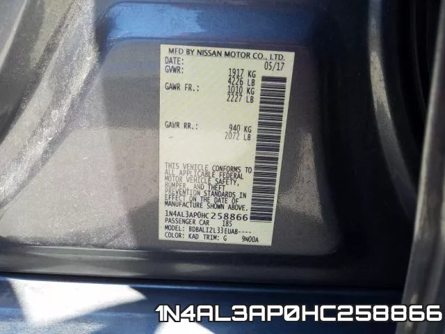 1N4AL3AP0HC258866 фото 2