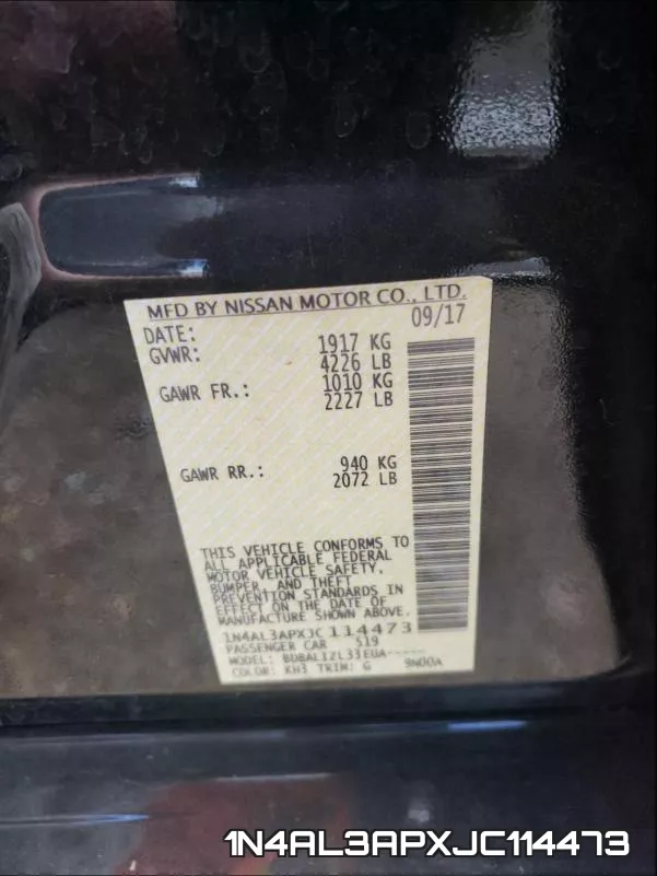 1N4AL3APXJC114473 фото 2