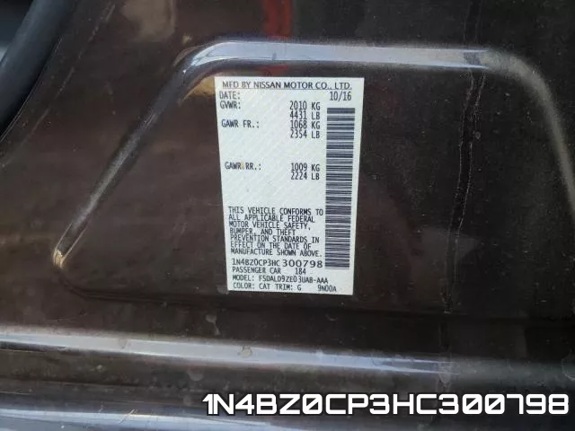 1N4BZ0CP3HC300798 фото 2
