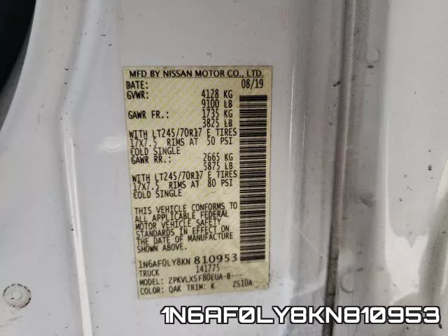 1N6AF0LY8KN810953 фото 2