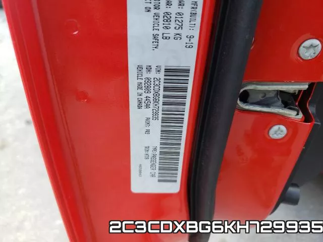 2C3CDXBG6KH729935 фото 2