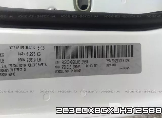 2C3CDXBGXJH312588 фото 10