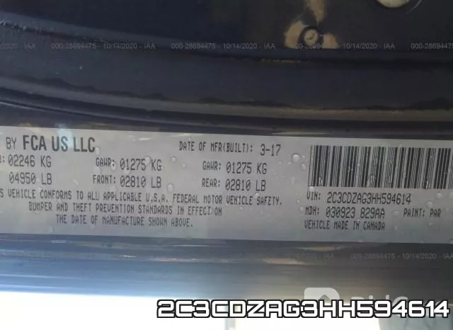 2C3CDZAG3HH594614 фото 10