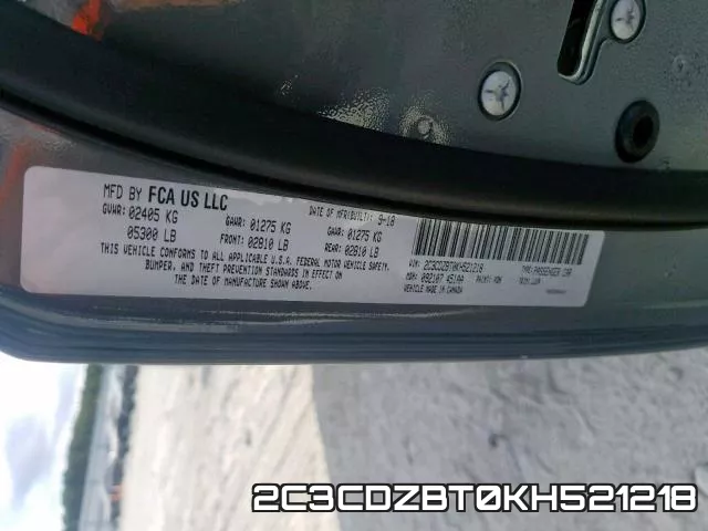 2C3CDZBT0KH521218 фото 2