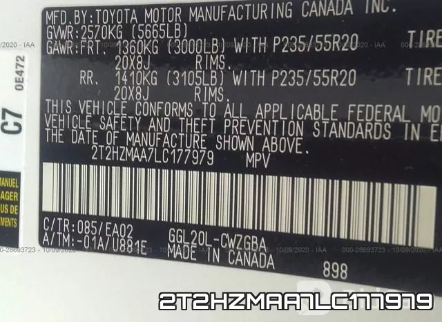 2T2HZMAA7LC177979 фото 10