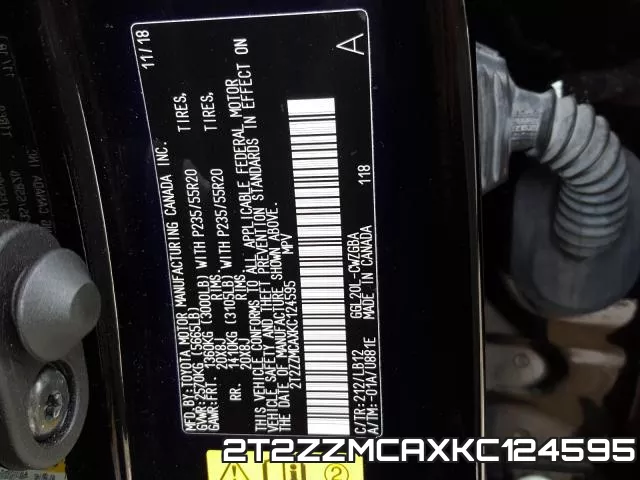 2T2ZZMCAXKC124595 фото 2
