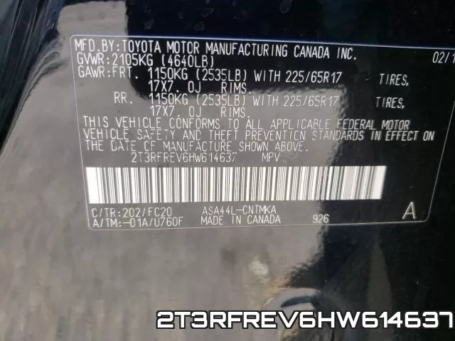 2T3RFREV6HW614637 фото 2
