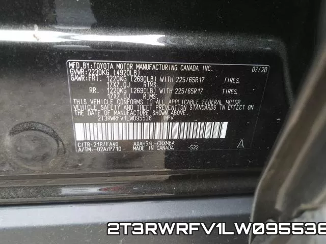 2T3RWRFV1LW095536 фото 2
