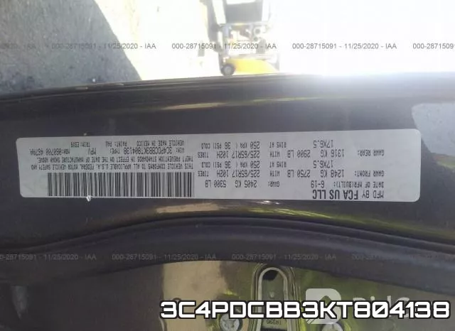 3C4PDCBB3KT804138 фото 10