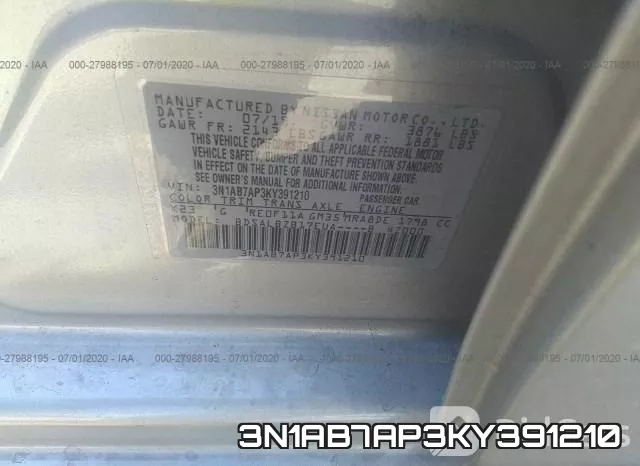 3N1AB7AP3KY391210 фото 10