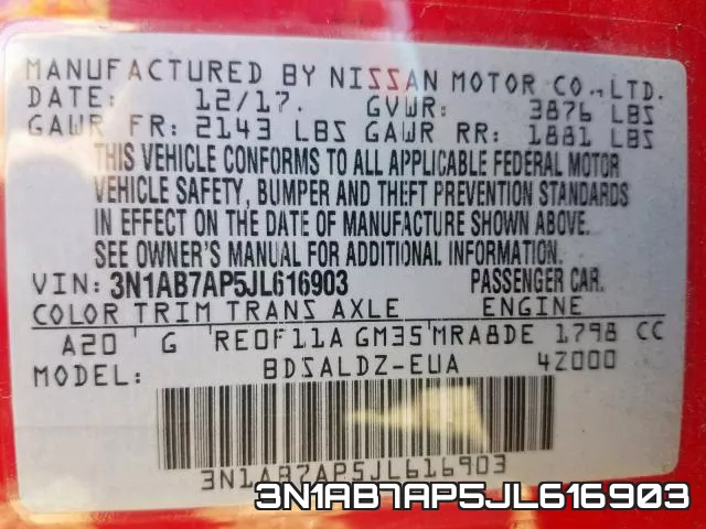 3N1AB7AP5JL616903 фото 2