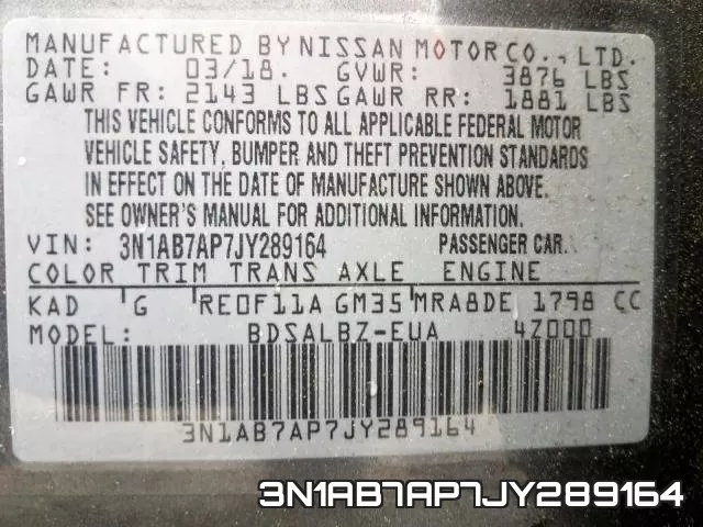 3N1AB7AP7JY289164 фото 2