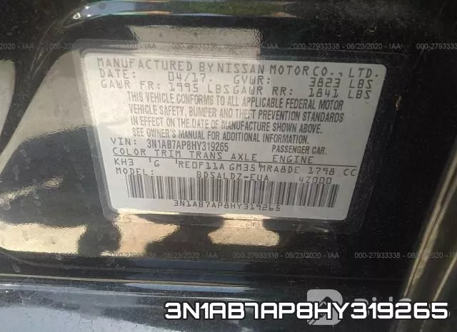 3N1AB7AP8HY319265 фото 9