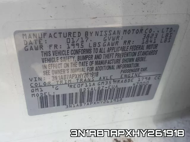 3N1AB7APXHY261918 фото 2