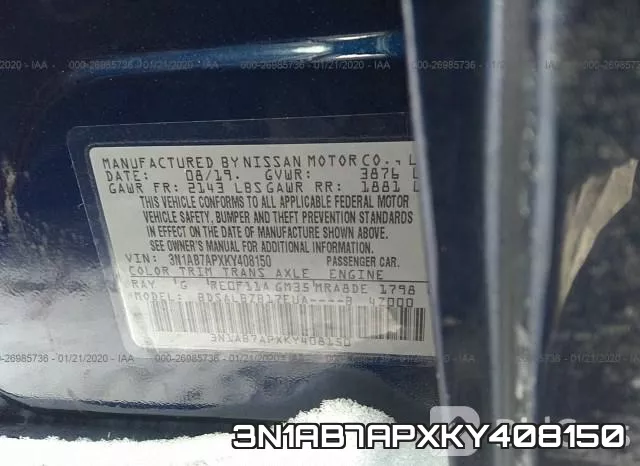 3N1AB7APXKY408150 фото 10