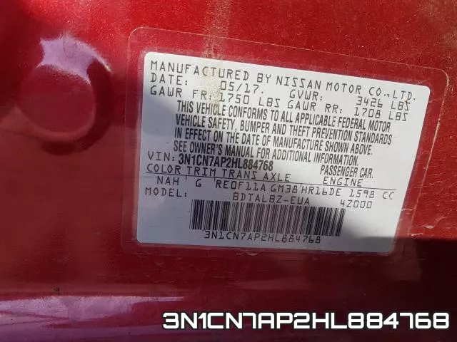 3N1CN7AP2HL884768 фото 2