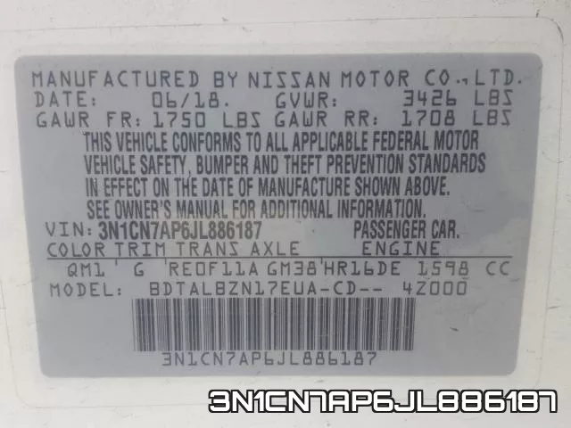 3N1CN7AP6JL886187 фото 2