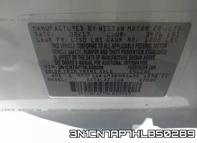 3N1CN7AP7HL850289 фото 10